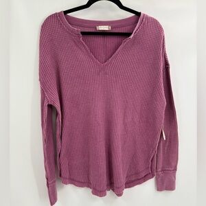 Altar’d state purple thermal long sleeve everyday causal t-shirt size small NWT
